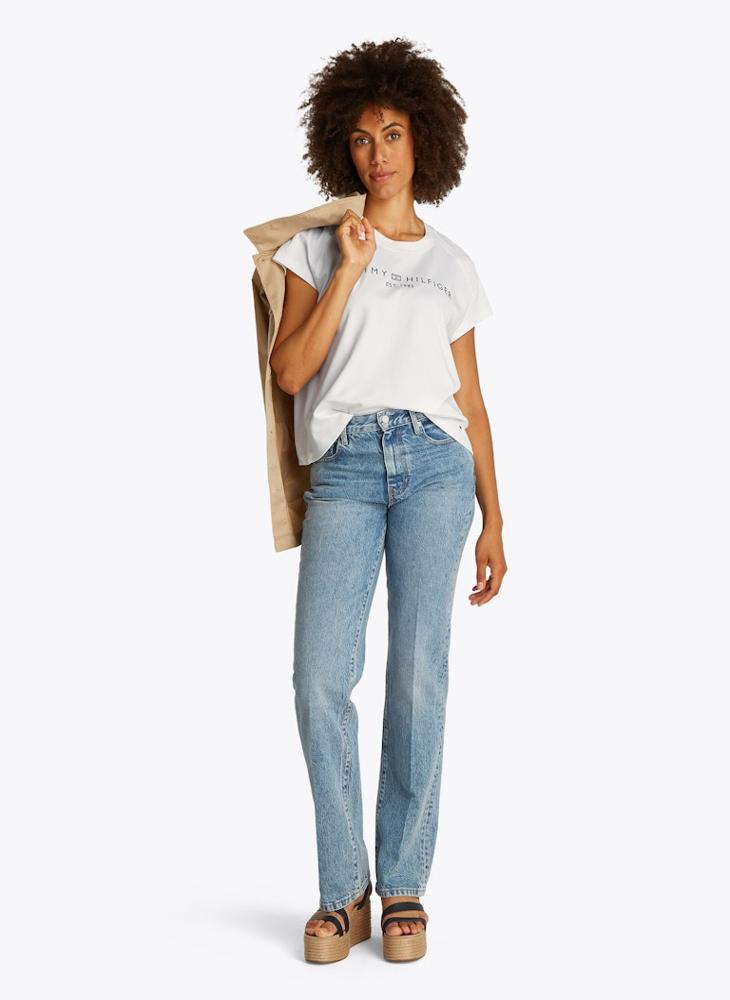 تومي هيلفيغر تيشيرت بياقة دائرية برسومات - Image 4